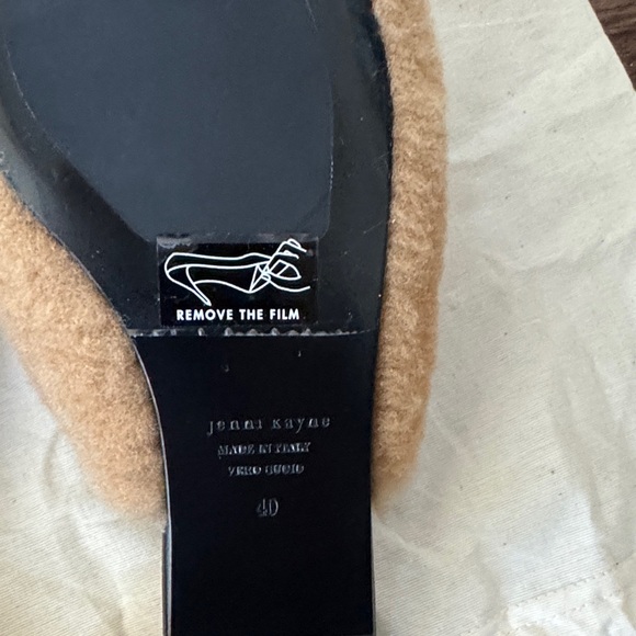 Jenni Kayne Tan Shearling Mules New eu size 40 us 9.5 with dust covers - Picture 4 of 6